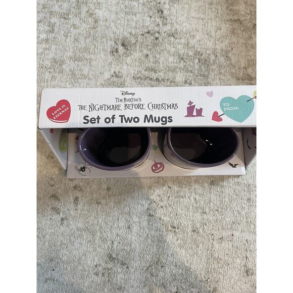 Valentines Day Nightmare Before Christmas Purple Heart Mugs BNIB Sally & Jack - Picture 3 of 4